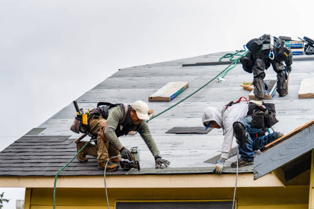 Professional Emergency Roof Repair technician working in New Boston, OH
